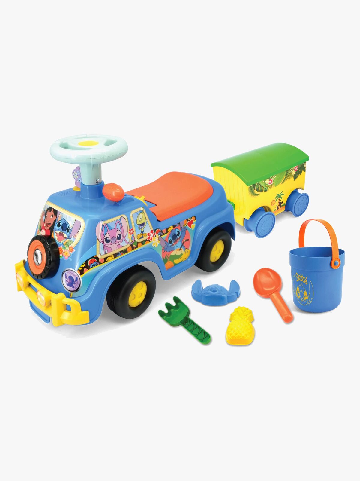 Disney Stitch Lights 'N' Sounds Gåbil med Trailer