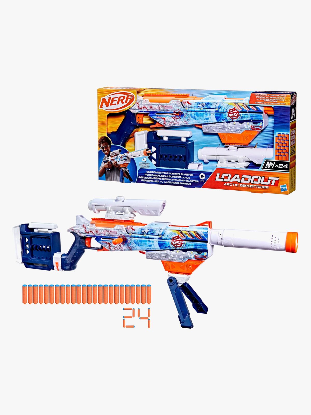 Nerf N Series Blaster Loadout Arctic Zerostriker