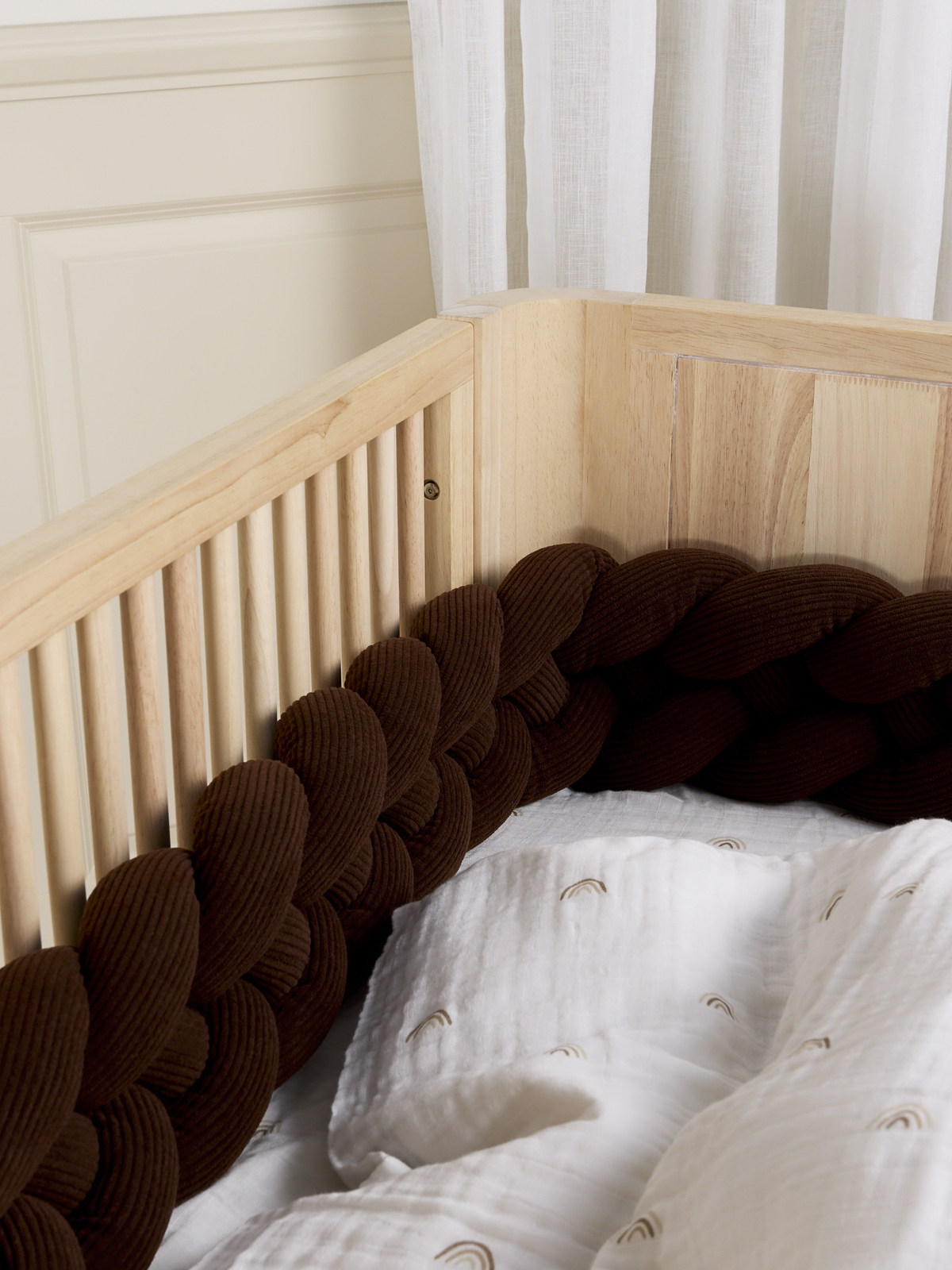 Alice & Fox Braid Sengerand 210cm, Brown Manchester