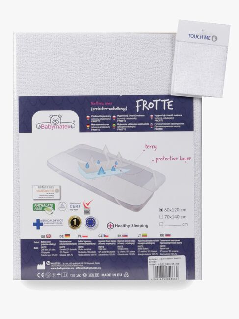 BabyMatex Hygienic Rullemadras til Juniorseng 80x160 cm Vandtæt, Hvid