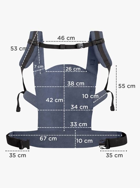 Kinderkraft NINO CONFETTI Bæresele, Denim