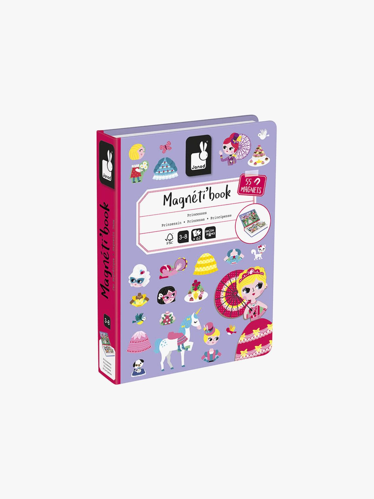 Janod Magneti'Book Princesses Magnetsæt 55 Stk.