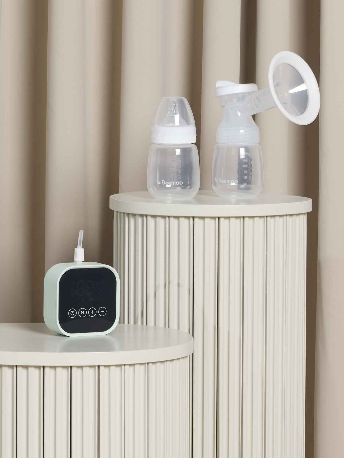 Beemoo CARE Pumply Elektrisk Brystpumpe Dobbelt, Soft Green