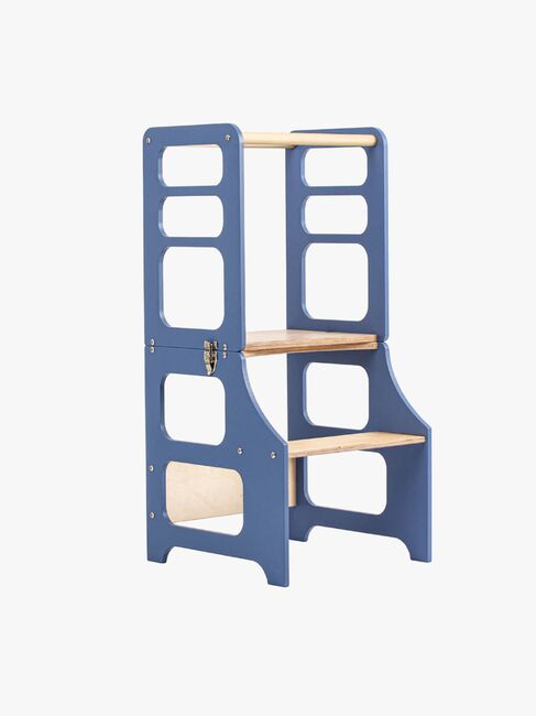Duck Woodworks Sammenklappeligt Læringstårn, Blå
