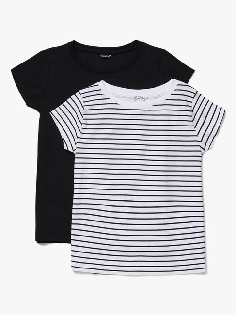 Luca & Lola Fanny Top 2-pak, Black/Stripes