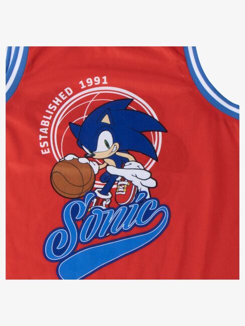 Sonic Tanktop & Shorts Sportsgrene Sæt, Blå/Rød