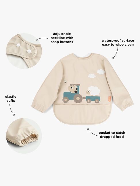 Done By Deer Tiny Farm  Langærmet Hagesmæk, Sand