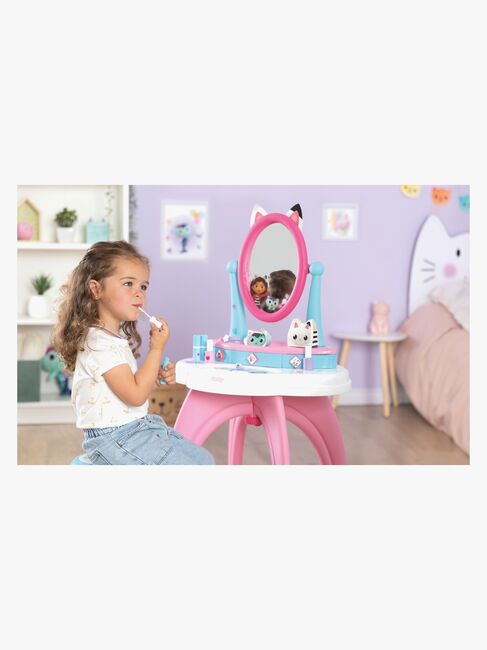 Smoby Gabby's Dollhouse 2-i-1 Sminkebord med Skammel