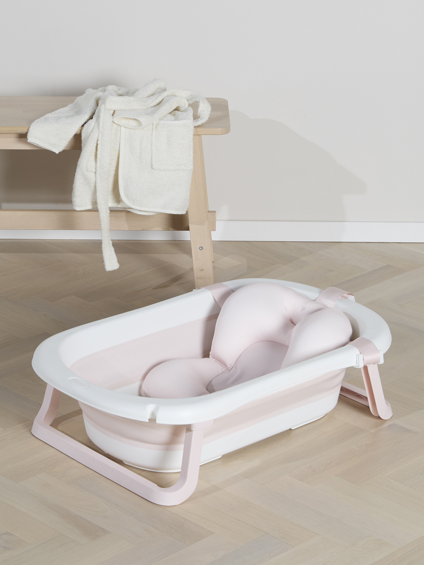 Beemoo CARE Assist Badekar inkl. Badestøtte, Pink