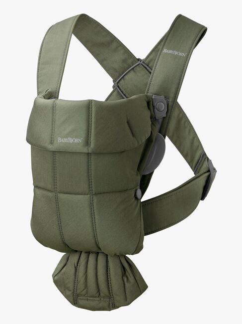 BabyBjörn Mini Bæresele Woven, Mørkegrøn
