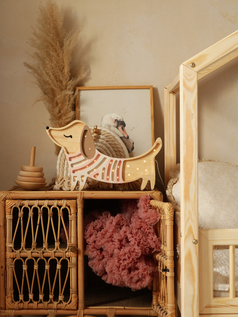 Little Lights Lampe Hundehvalp, Strawberry Cream