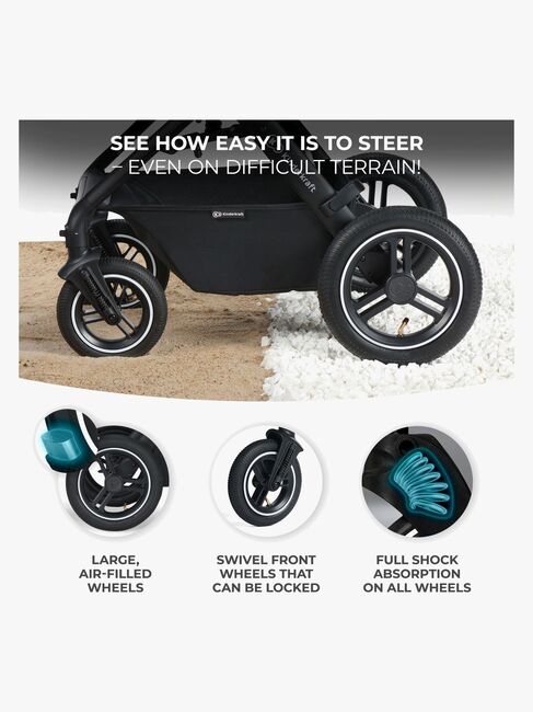 Kinderkraft Multifunctional 3-in-1 B-Tour Mink Pro Kombivogn, Dark Grey