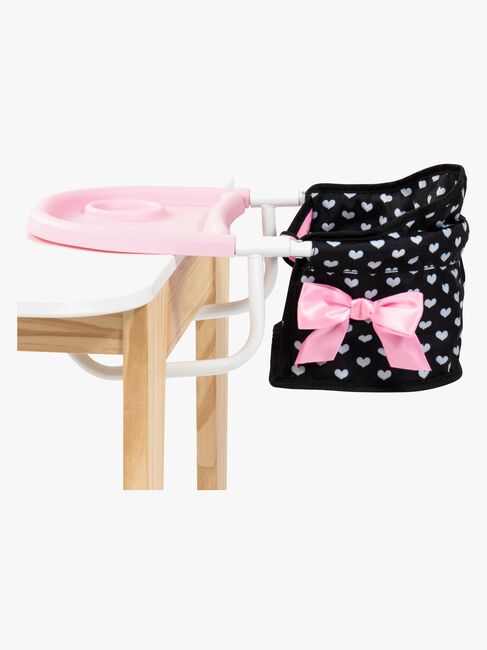 Bayer Design Babystol til Bord med Bakke, Sort/Lyserød