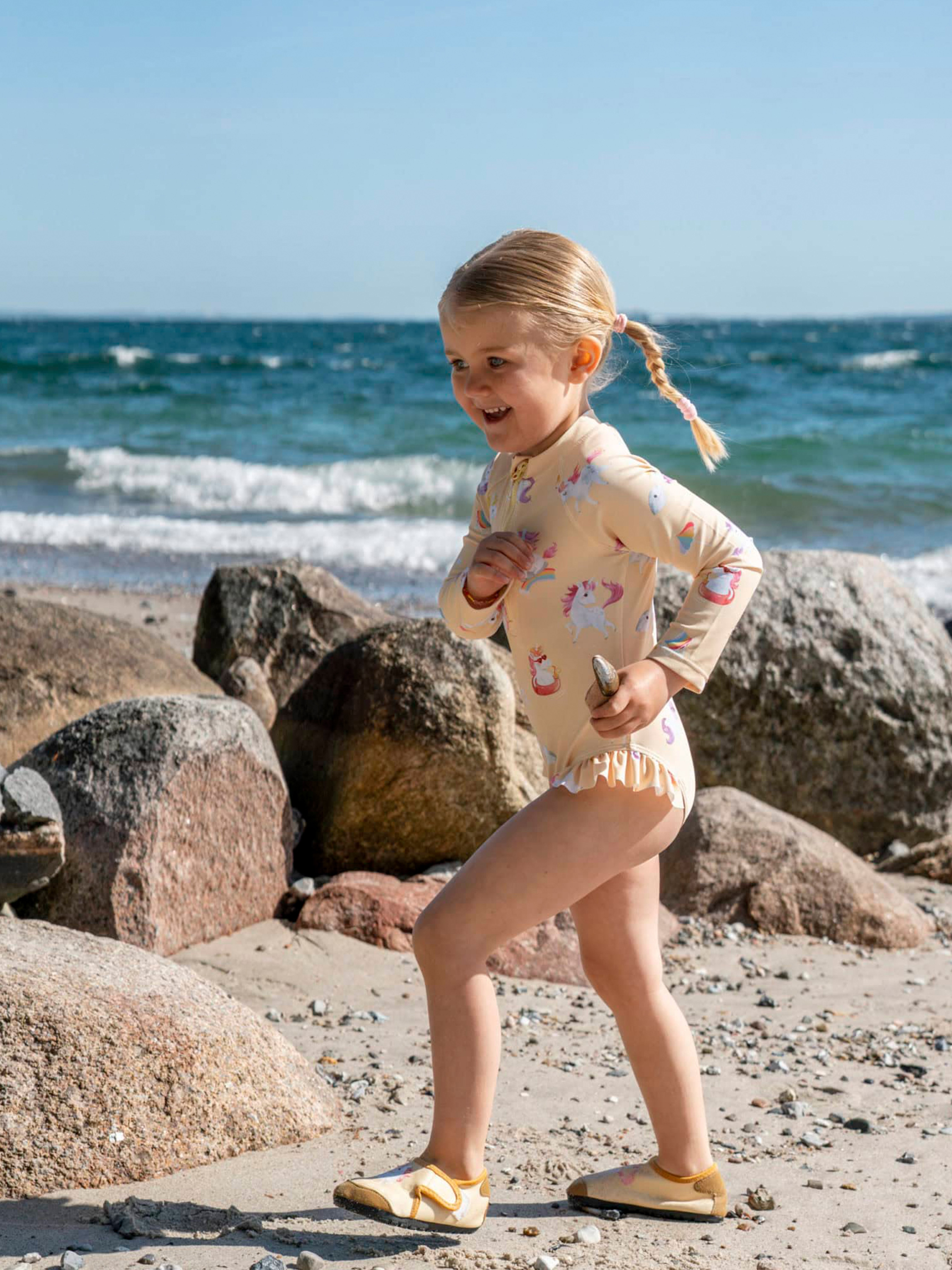 FILIBABBA Vilje UV-Dragt, Unicorn Shores, 3-4 år