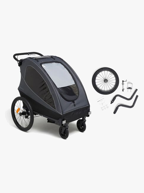 Beemoo Sporty Trail Cykelanhænger inkl. Løbesæt, Asphalt