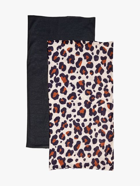 Nordbjørn Bjørli Halsedisse 2-Pak, Black/Leopardy Rustic Sandshell