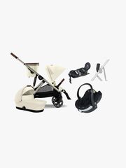 Cybex GAZELLE S Duovogn inkl. BeSafe iZi Go Modular X2 i-Size Autostol Baby & Base, Seashell Beige/Taupe