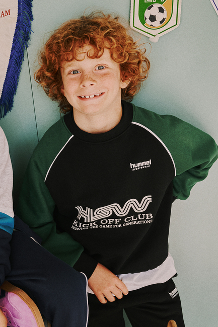 Hummel Oversized Crew Trøje, Dark Green