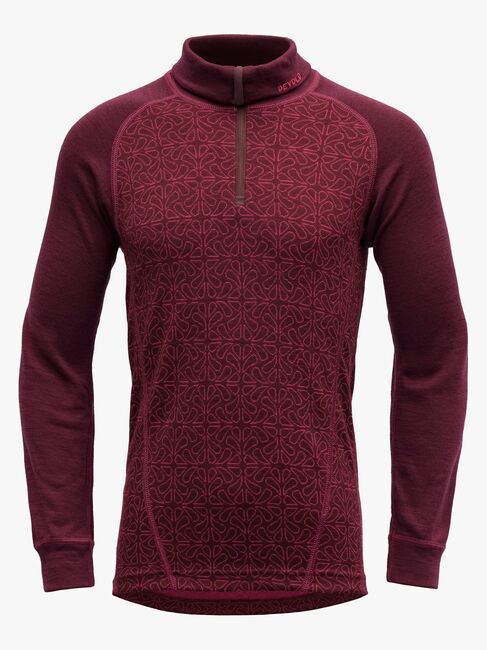 Devold DUO ACTIVE MERINO ZIP NECK Trøje Merinould JR, Port