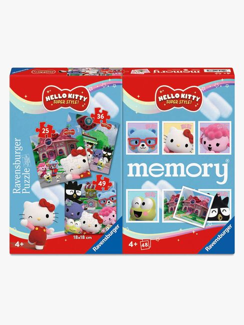 Ravensburger Hello Kitty Puslespil 3-i-1 + Huskespil