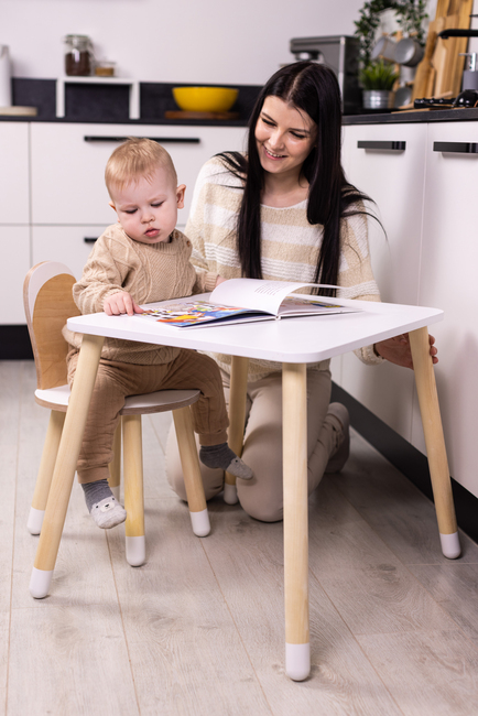 Family-SCL Kanin Bord & Stol Sæt, Hvid