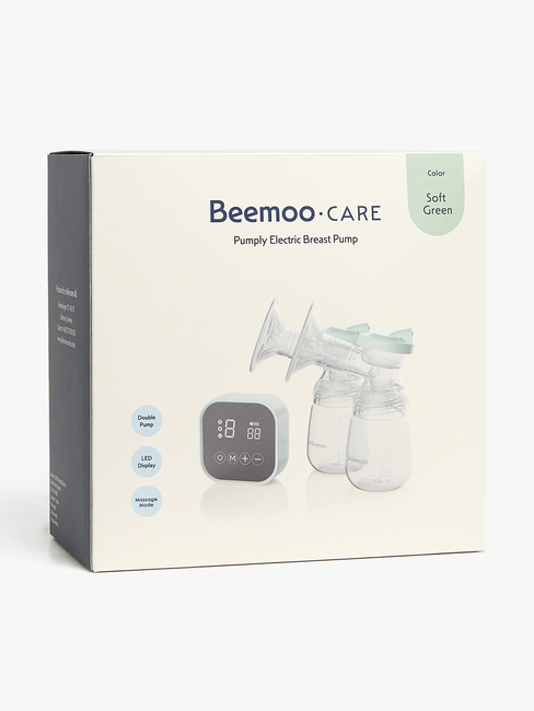 Beemoo CARE Pumply Elektrisk Brystpumpe Dobbelt, Soft Green