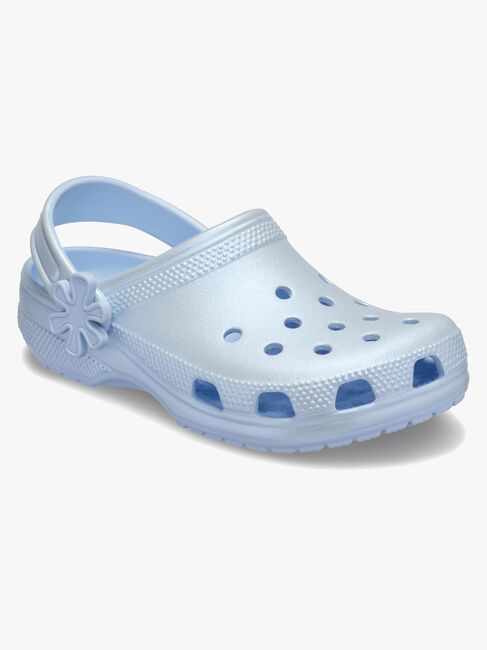 Crocs Classic Pearl Shine Crocs, Blue Frost