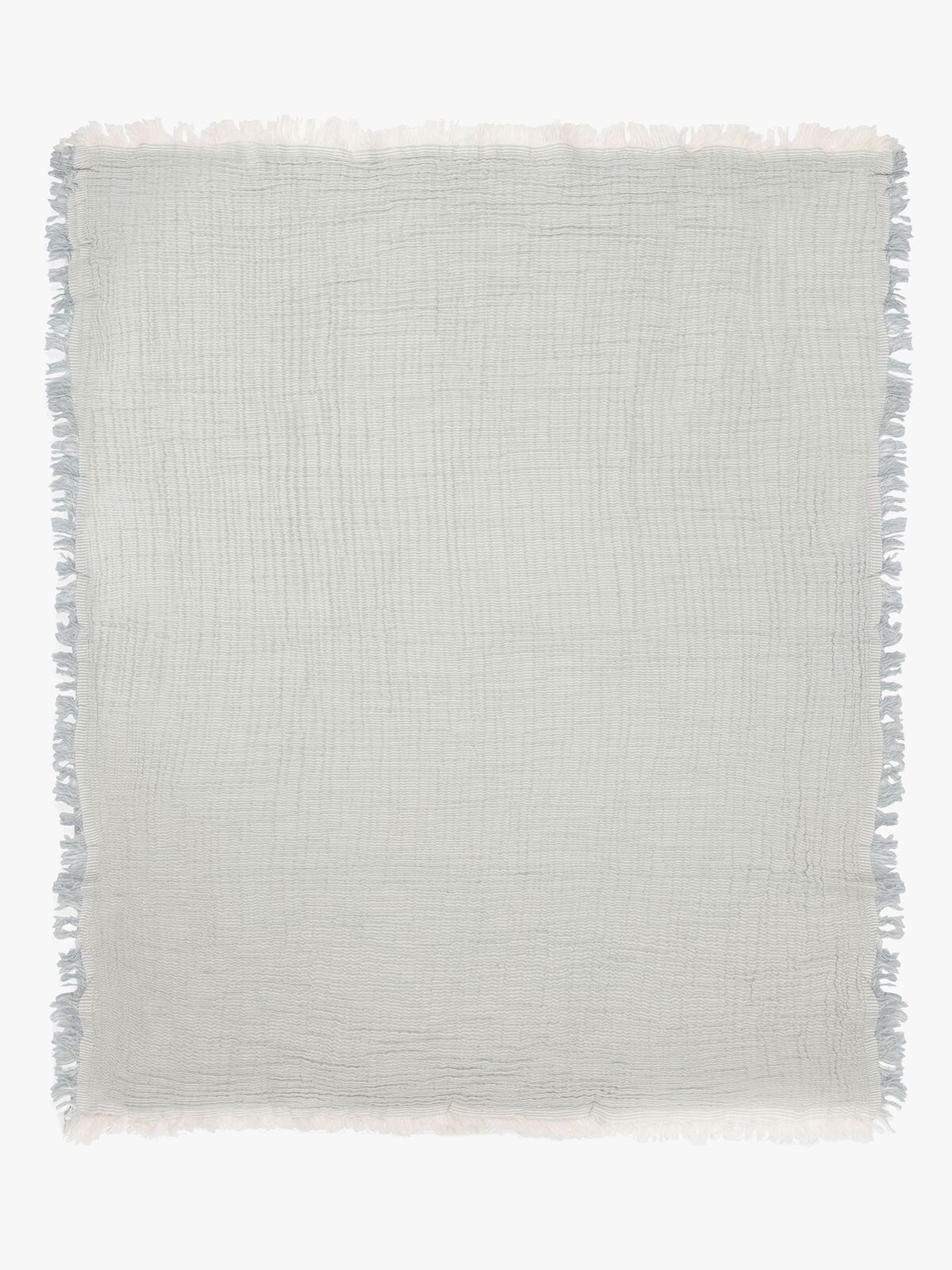 Jollein Tæppe/ Stofble i Musselin Fringe, Sea Green