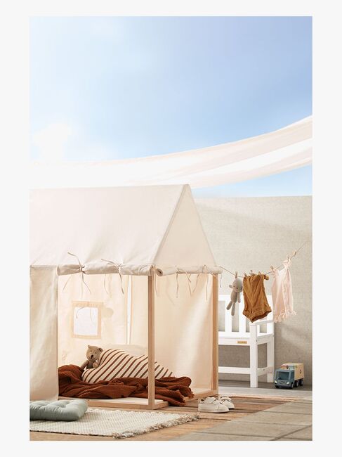 Kids Concept Legehus Telt, Naturhvid