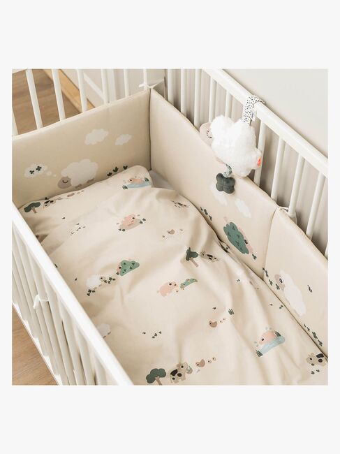 Done By Deer Sengesæt Tiny Farm 100x140 Tremmeseng, Sandfarvet