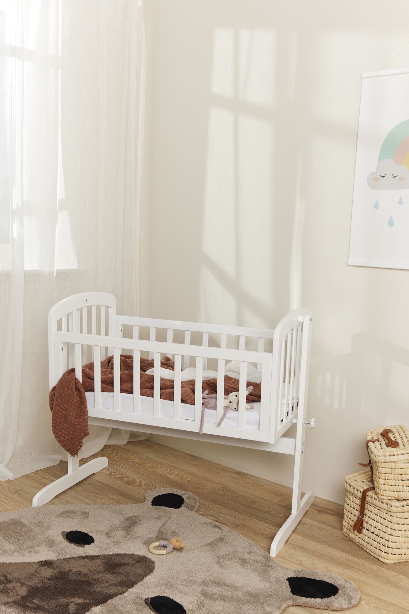 JLY MOA Madras 45x85, Hvid