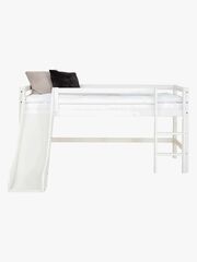 Hoppekids ECO Dream Halvhøj Seng med Rutsjebane og Stige 70x170, Hvid