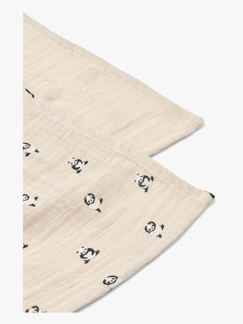 LIEWOOD Lewis Musselin Tæppe 2-pak, Mini panda/Sandy mix