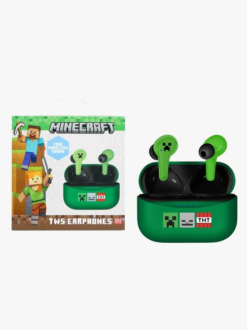 Minecraft Høretelefoner In-Ear TWS, Grøn