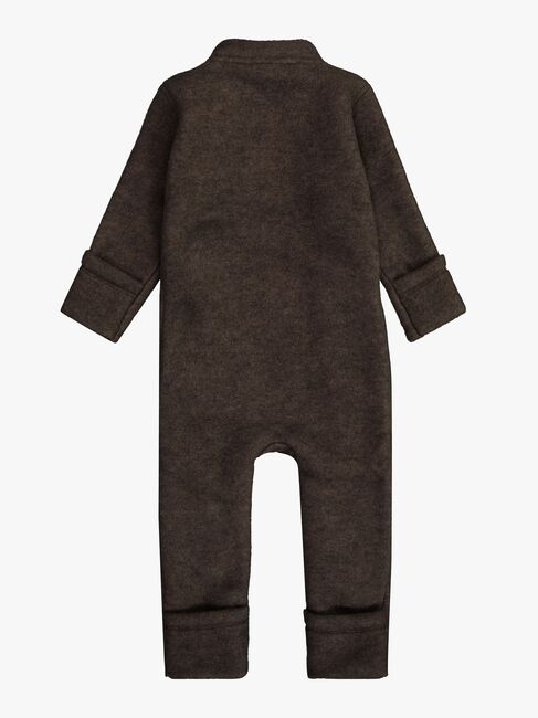 Mikk-Line Flyverdragt Merinould, Dark Brown Melange