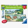 Ravensburger Puslespil Dinosaurusser på Land & i Vand 2x24 Brikker