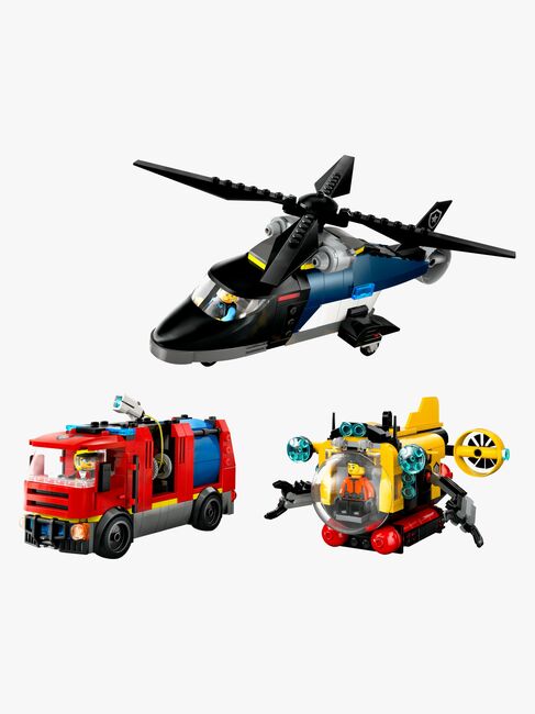 LEGO City 60462 Remix – helikopter, brandbil og ubåd