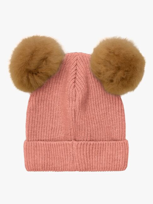 Huttelihut Hue Merinould med Pomponer Alpaka, Burlwood