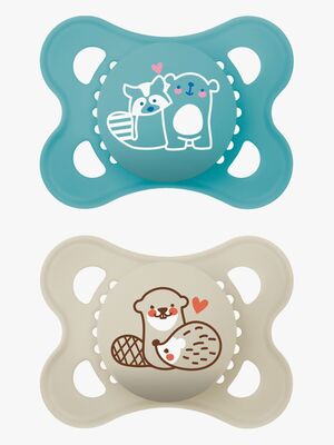 MAM Original Naturgummi Sutter 0-6m, Blå