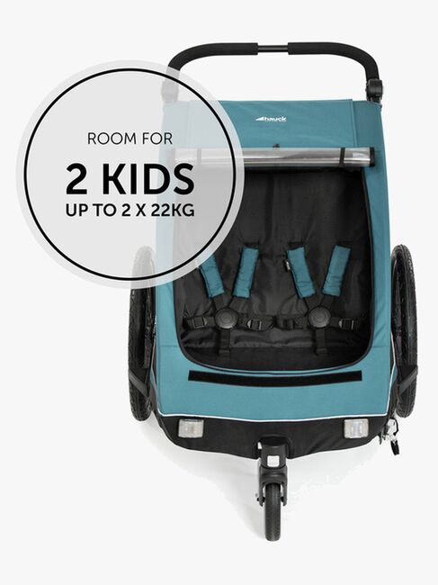 Hauck Dryk Duo Cykelanhænger, Ocean Green