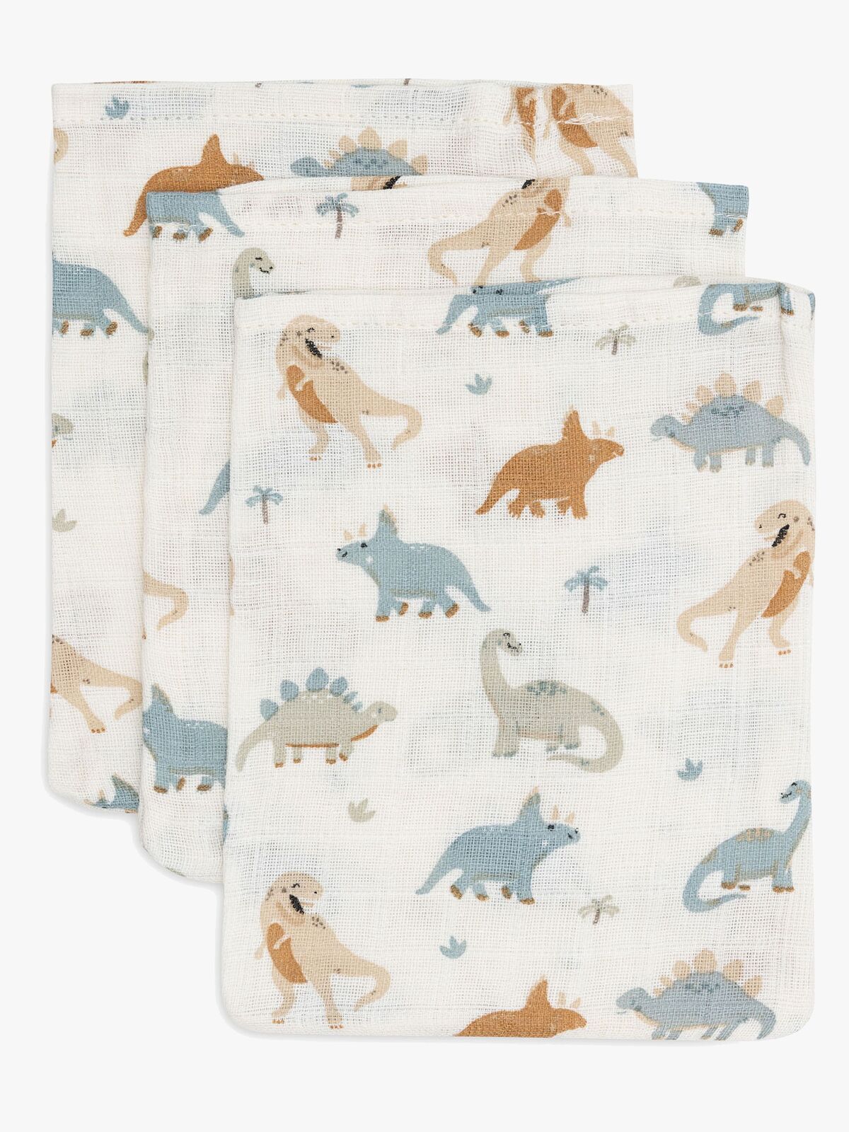 Jollein Vaskehandske Musselin 3-pak, Roarsome