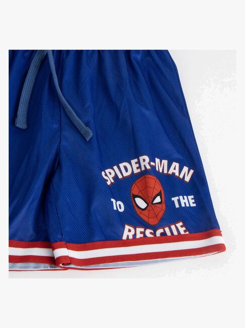 Marvel Spider-Man Tanktop & Shorts Sportsgrene Sæt, Blå/Rød