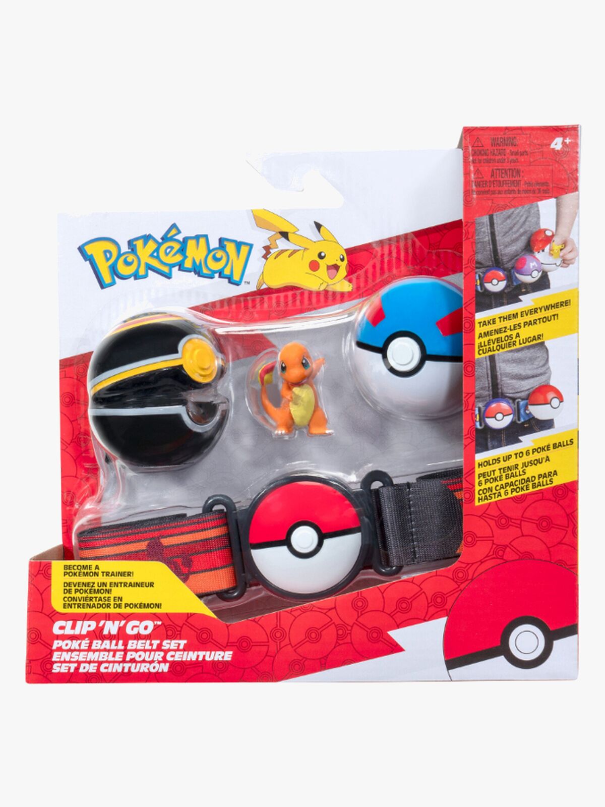 Pokémon Clip 'N' Go Bælte Legesæt Charmander med Poké-ball