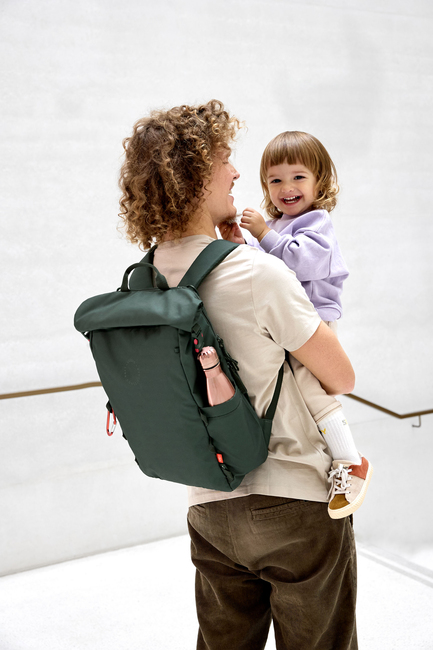 Lässig Outdoor Pusletaske Rygsæk med Roll-top-åbning, Dark Olive