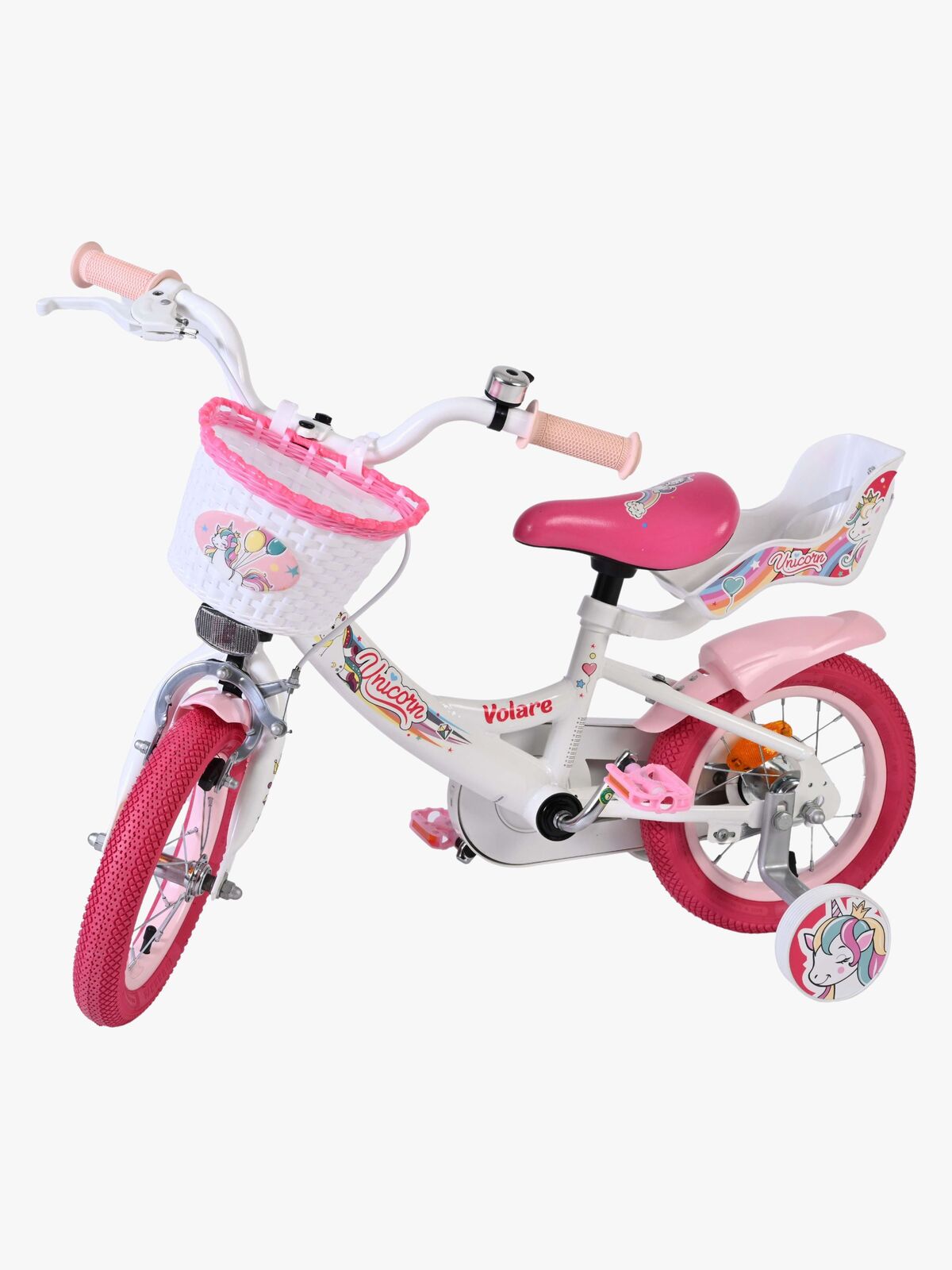 Volare Unicorn Cykel 12 Tommer, Hvid