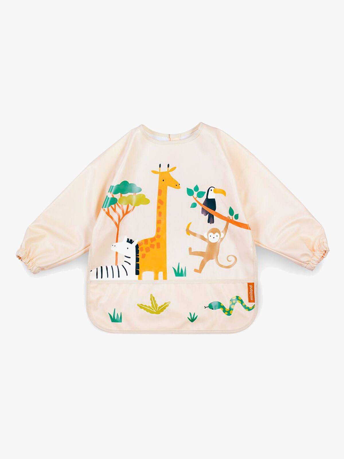 Miniland Langærmet Hagesmæk med Lomme, Jungle