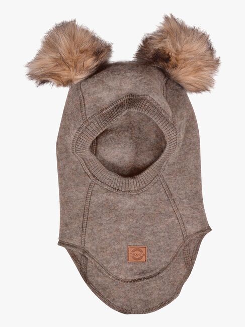 Mikk-Line Elefanthue Merinould med Pomponer, Melange Denver