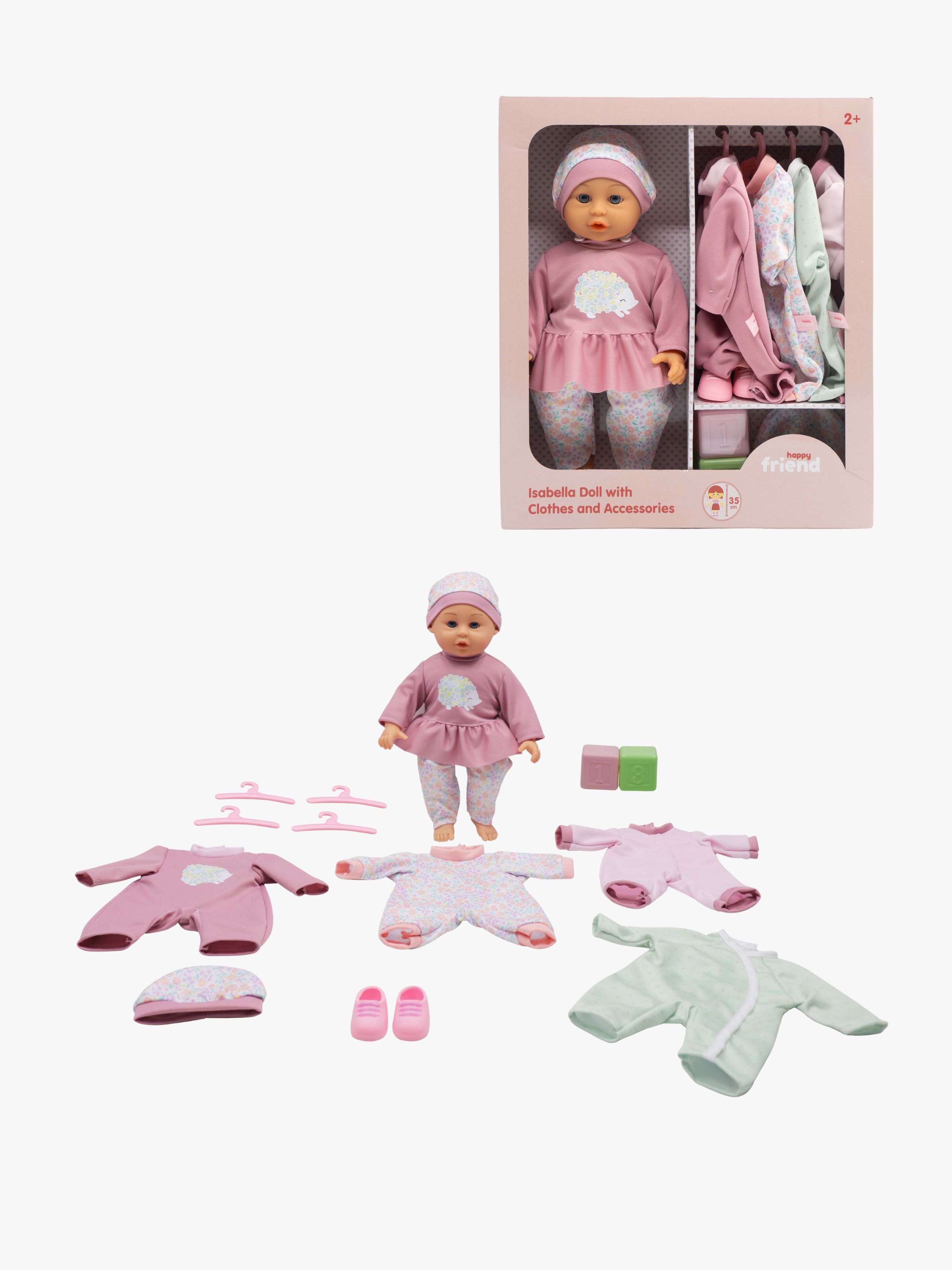 Happy Friend Dukke med Garderobe Isabella 35 cm