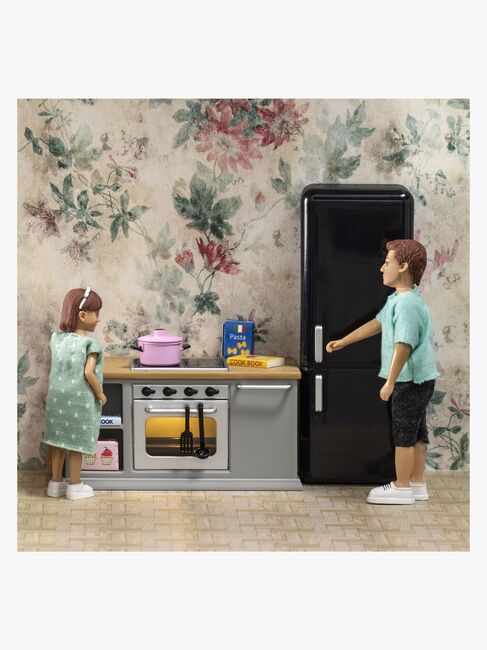 Lundby Dukkehustilbehør Sæt med Komfur og Køleskab