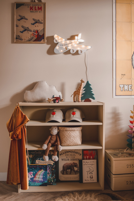 Little Lights Lampe Flyvemaskine, Lysegrå